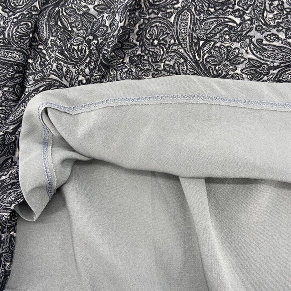 Converse One Star XL Sundress Semi Sheer Gray and Black Paisley Wrinkle Resist - Picture 6 of 9